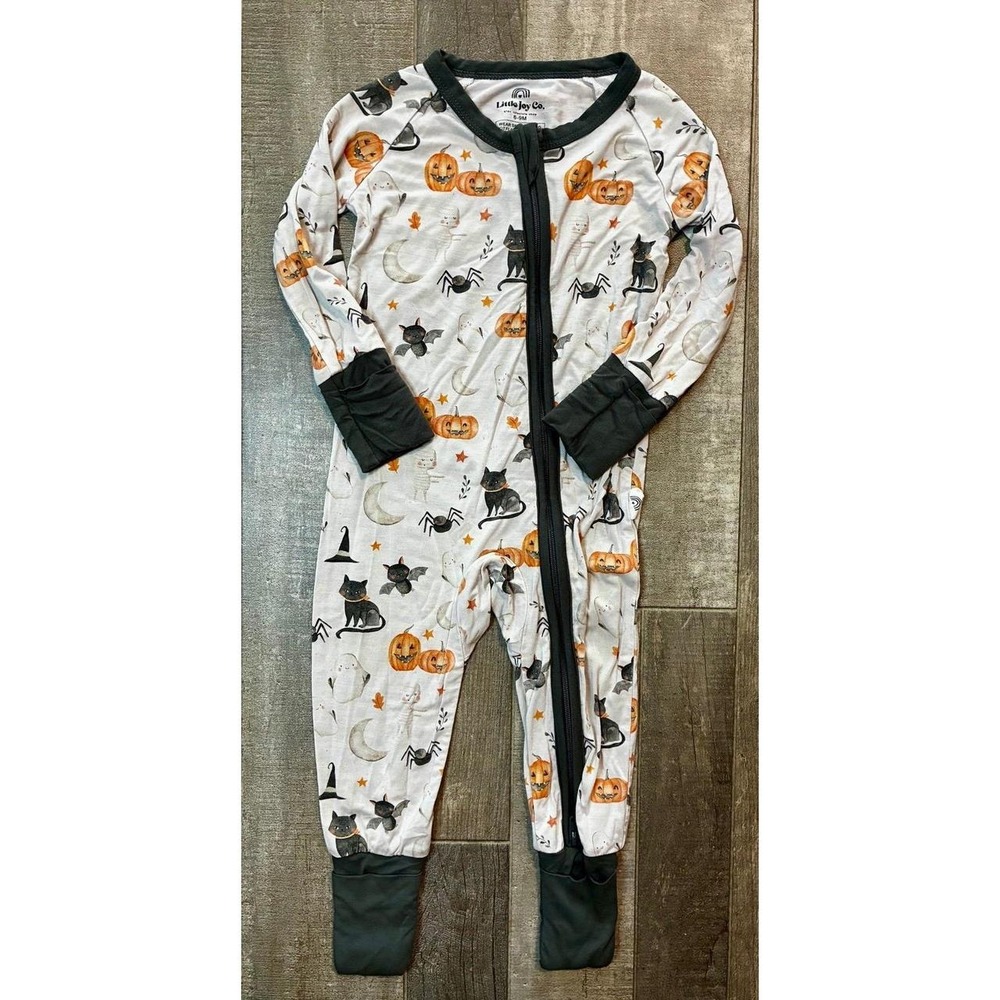 Little Joy Co. Halloween Spooky Bamboo Zippy Romper - Size 6-9M